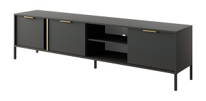 Szafka RTV Molars trzydrzwiowa 203 cm Antracyt HOMEBOOK