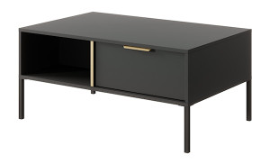 Stolik kawowy Molars z dwoma szufladami 96x60 cm Antracyt HOMEBOOK