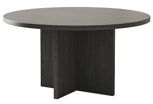 Stolik kawowy Ovo okrągły 76 cm Jesion Portland Czarny Wyprzedaż