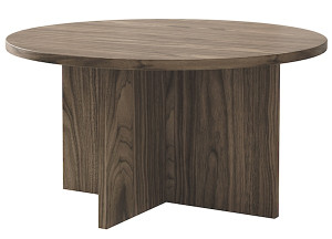 Stolik kawowy Ovo okrągły 76 cm Orzech Wisconsin Wyprzedaż