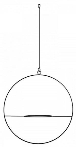 Zawieszka na doniczkę Panatee średnica 25 cm czarna