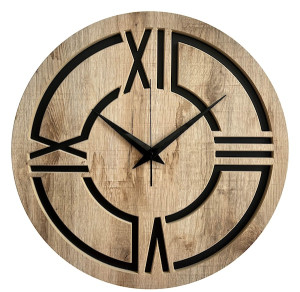 Zegar ścienny Relatise średnica 57 cm z cyframi rzymskimi Wyprzedaż