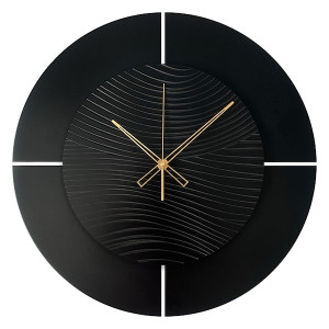 Zegar ścienny Relatise średnica 57 cm czany ze złotymi wskazówkami Wyprzedaż