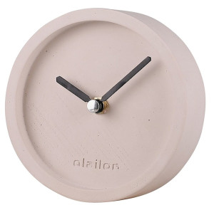 Zegar stojący Saat betonowy średnica 12 cm beżowy Wyprzedaż