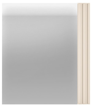 Lustro ścienne Caletto 61x53 cm ozdobne lamele beżowe