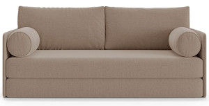 Kanapa rozkładana trzyosobowa Estano beżowa plecionka Wyprzedaż