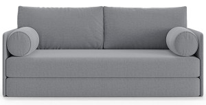 Kanapa rozkładana trzyosobowa Estano szara plecionka Wyprzedaż