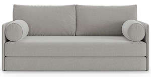 Kanapa rozkładana trzyosobowa Estano szarobeżowa plecionka Wyprzedaż