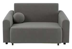 Kanapa rozkładana dwuosobowa Stevio 150 cm z pojemnikiem ciemnoszara szenil hydrofobowy