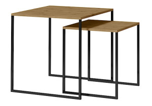 Zestaw dwóch stolików kawowych Abirly dąb artisan Wyprzedaż