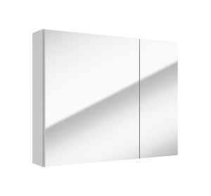 Szafka łazienkowa wisząca Stouq 80x60x15 cm z lustrem biała