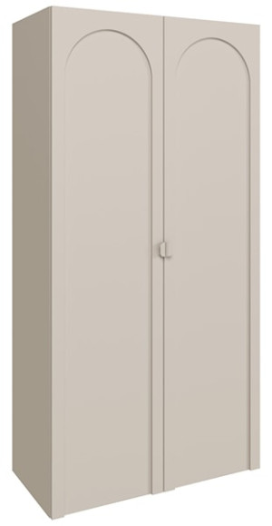 Szafa dwudrzwiowa Arkadia z frezowanym frontem 100 cm kaszmir Wyprzedaż