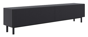 Szafka RTV Veldio New z frezowanym frontem 175 cm czarna