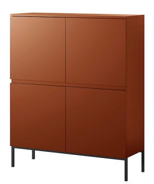 NOWOŚĆ Komoda wysoka Bemmi 100 cm Ceglasty HOMEBOOK