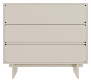 Komoda Wuwu z trzema szufladami 101 cm szarobeżowa Wyprzedaż