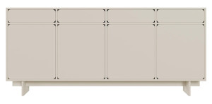 Komoda czterodrzwiowa Wuwu z czterema szufladami 200 cm szarobeżowa Wyprzedaż