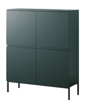 Komoda wysoka Bemmi 100 cm Ciemnozielony Wyprzedaż