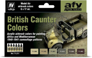 Vallejo: 71.211 - Model Air - AFV - British Caunter Colors (6x17 ml)