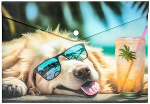 Koperta A4 PP na napę z nadrukiem Chillout Dog