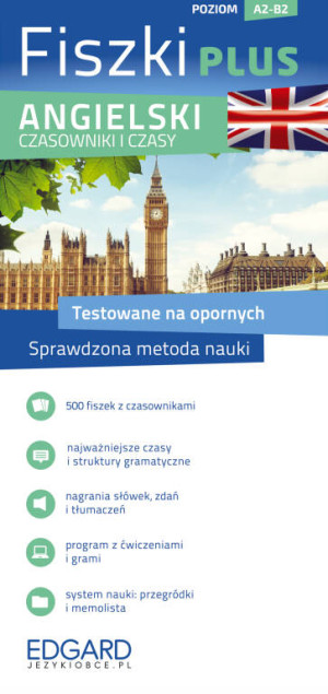 Fiszki PLUS. Angielski. Czasowniki i czasy. Poziom A2-B2