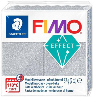 Masa termoutwardzalna Fimo 57g srebrny błyszczący