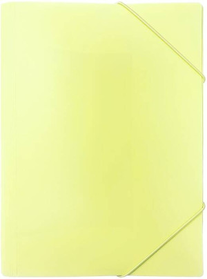 Teczka z gumką A4 PP pastel żółta