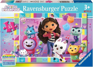 Puzzle dla dzieci 2D: Koci Domek Gabi 35el