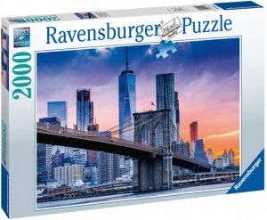 Puzzle 2000. Widok na Manhattan i Most Brooklyn. Ravensburger