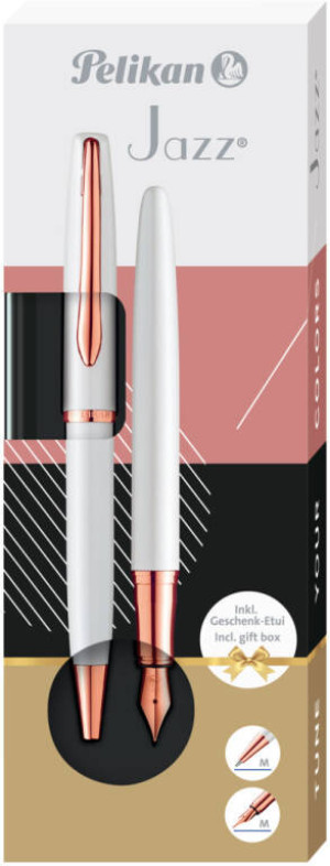 Pióro wieczne + długopis. Jazz Noble Elegance Pearl