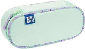 Piórnik z klapką Flowers zielony OXFORD