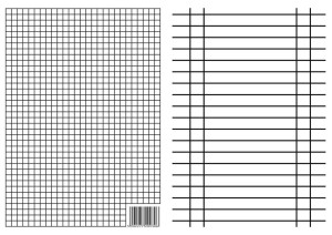 Liniuszek A5 kratka/linia 170g