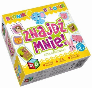 Znajdź mnie. Kim jestem? Słonik Balonik