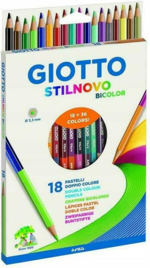 Giotto. Kredki dwustronne, 18 kolorów