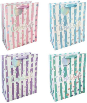 Torba prezentowa 26x32 Celebrate pastelowa mix