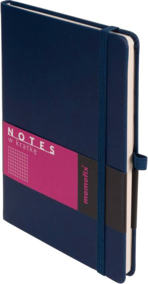 Notes Memofix A5 kratka granatowy