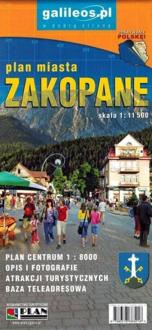 Zakopane. Plan miasta 1:11 500