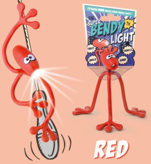 Super Bendy. Lampka do książki - czerwona