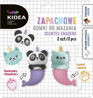 Gumki zapachowe kotek i panda 2 szt.