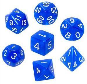 Komplet kości REBEL RPG - Kamienie Księżycowe - Lapis Lazuli