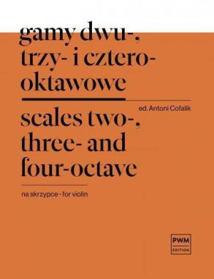 Gamy dwu-, trzy- i czterooktawowe na skrzypce