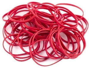 Gumka recepturka czerwona 1,5x3mm 1000g