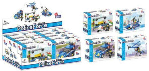 Klocki konstrukcyjne Alleblox policja 96-104 elementów, mix