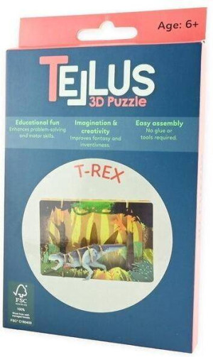 Drewniany rozkładany teatrzyk 3D - T-Rex