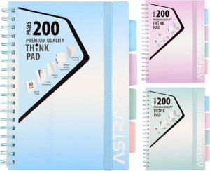 Kołozeszyt B5 PP 200k.kratka Ombre Pastel Line 1szt.mix