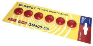 Magnesy do tablic czerwone