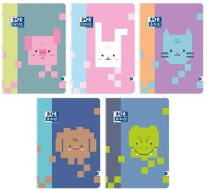 Zeszyt A5/32K linia Zoo Blocks (10szt) OXFORD