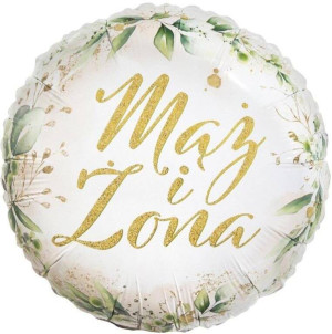 Balon foliowy Mąż i Żona 45cm