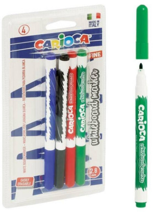 Carioca. Markery tablicowe, 4 kolory