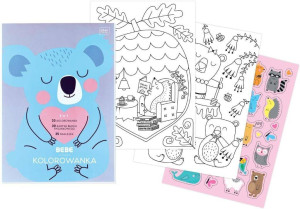 Kolorowanka z naklejkami A4/40K Bebe Kids pastel