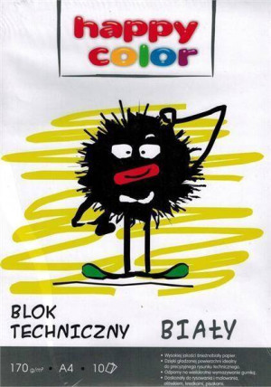 Blok techniczny biały A4/10